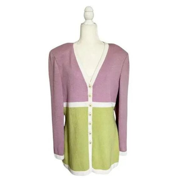 Vintage St. John Cardigan Sweater Medium - Picture 1 of 10